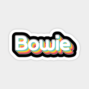 Bowie Last Name Colorful Magnet