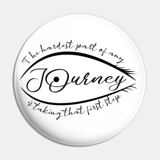 The hardest part of any journey is taking that first step, Smart goals Pin