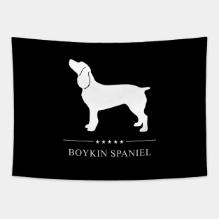 Boykin Spaniel Dog White Silhouette Tapestry