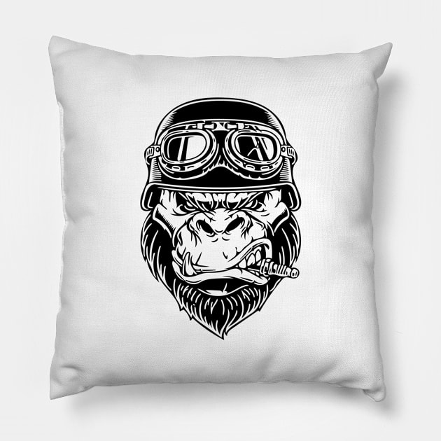 Mad Mechanic monkey Pillow by Aliii63s