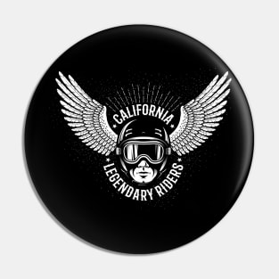 Retro print of the legendary California riders Pin