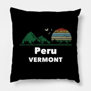 Mountain Sunset Flying Birds Outdoor Peru Vermont Pillow