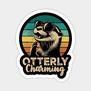 Otterly Charming - Funny Sarcastic Otter Lover Pun Magnet