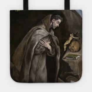 Saint Francis Kneeling in Meditation by El Greco Tote