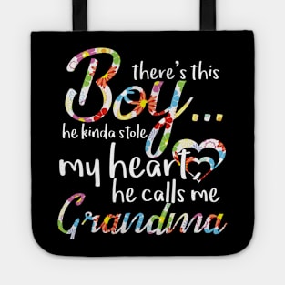 There's This Boy He Kinda Stole My Heart He Calls Me Grandma Tote