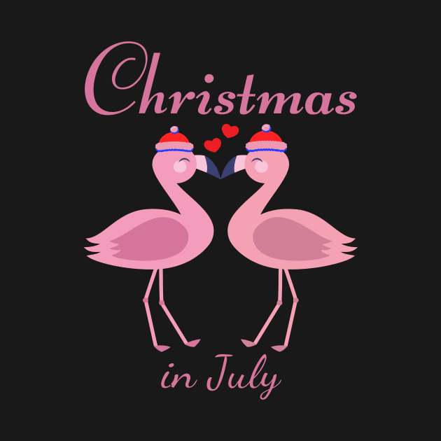 Christmas In July Pink Flamingo by Ghost Of A Chance 