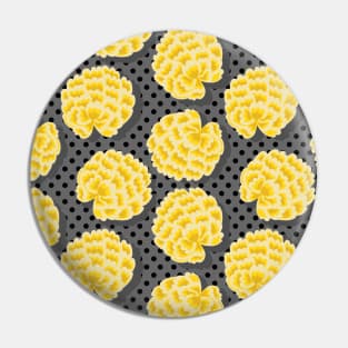 Yellow Large Peonies Flower Modern Pin