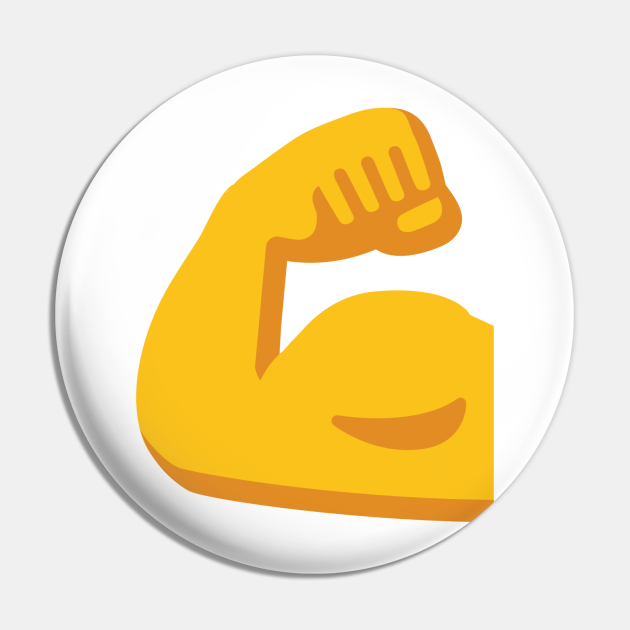 Arm flex emoji Arm Emoji Pin TeePublic