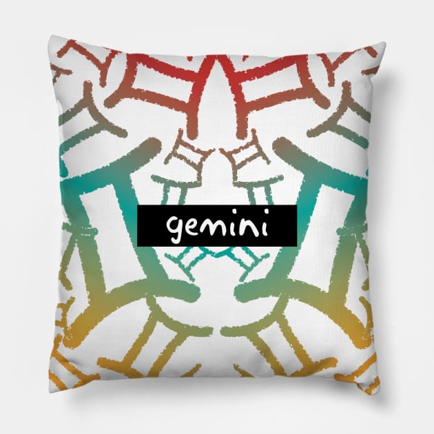 Gemini Pillow by west13thstreet