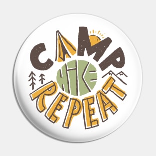 Camp Hike Repeat Pin