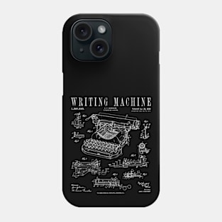 Typewriter Writing Machine Vintage Writer Patent Phone Case