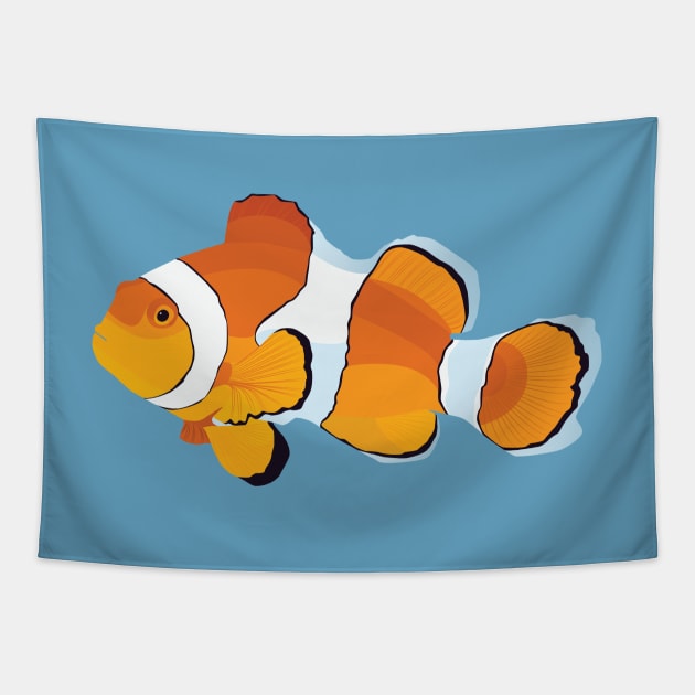 Clownfish illustration Tapestry by MickeyEdwards