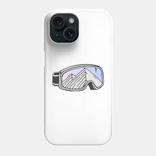 Sunset Mountain Ski Goggles Phone Case