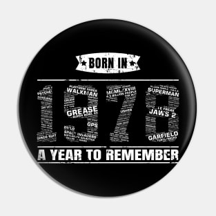 1978 Birth Year Events | 41st Birthday Gift Pin