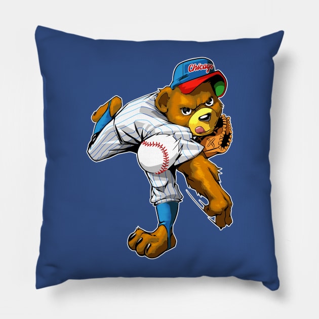 Chi-Town fastball Pillow by Styleuniversal