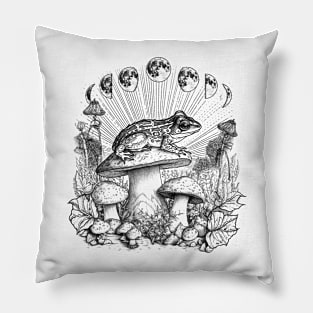 cottagecore frog Pillow