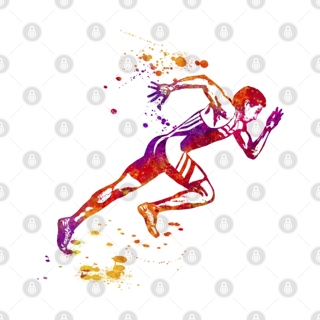 Track Runner Sprinter Sprinting - 02 by SPJE Illustration Photography