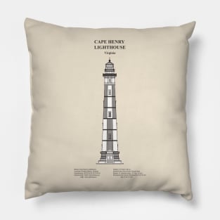 Cape Henry Lighthouse - Virginia - SBDpng Pillow