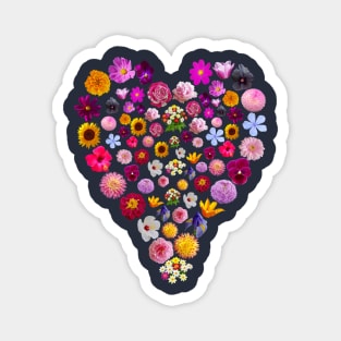 Floral Heart of Flowers Valentines Day Magnet