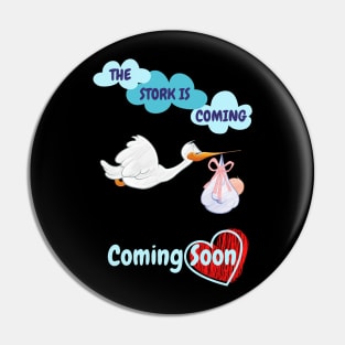 Coming Soon - Women Pregnancy Announcement Pin