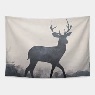 Silhouette Stag II Tapestry