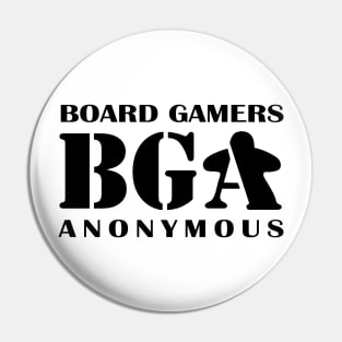 Official Black Board Gamers Anonymous Pin