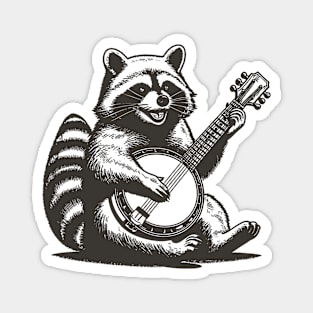 Raccoon Playing Banjo Magnet