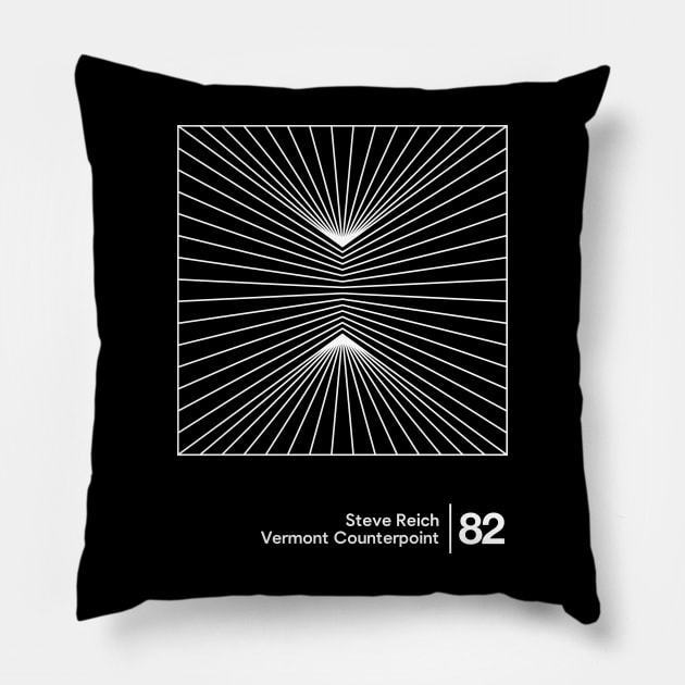 Steve Reich / Original Minimalist Graphic Design Pillow by saudade