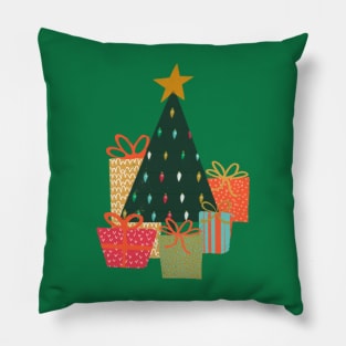 Christmas tree with gifts Pillow