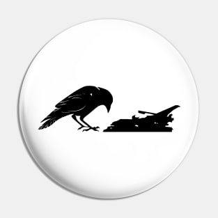 Crow n Typewriter Pin