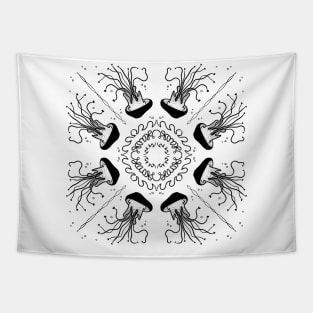 Jellyfish Mandala Tapestry