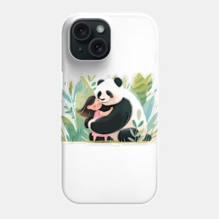 Cute Giant Panda Animal Loving Cuddle Embrace Children Kid Tenderness Phone Case