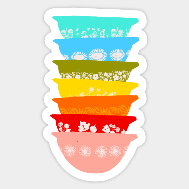 Rainbow Pyrex - Pyrex - Sticker