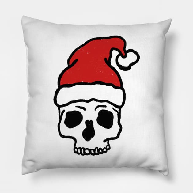 Skull Christmas Ugly Pillow by Tropical Blood