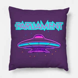 Parliament Funkadelic Retro Mothership UFO Rock Funk Throwback Pillow