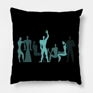 Le Corbusier Modulor Turquoise Party Pillow