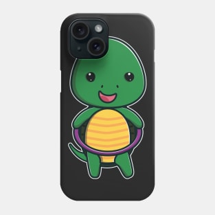 Cute Kawaii Turtle Hula Hooping Gift graphic Phone Case