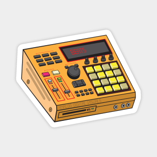 Beat Maker (Yellow Orange + Ship Gray Colorway) Analog / Music Magnet