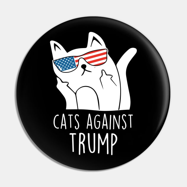 Protest Cat: Cats Against Trump Funny Gift Pin by cotevalentine