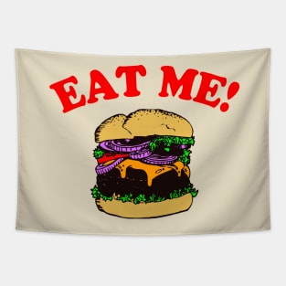 Eat Me Hamburger Tapestry