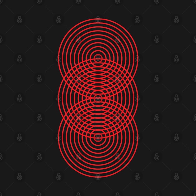 Hypnotic Red Circle by Lumina