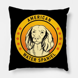 American Water Spaniel Dog Portrait Pillow