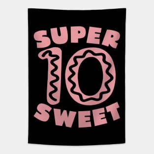 Super Sweet 10 Donut Birthday Tapestry