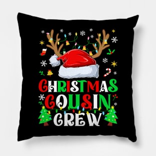 Cousin Crew Christmas Santa Squad Reindeer Pillow