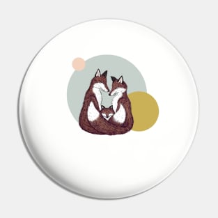 Fox Family Pin