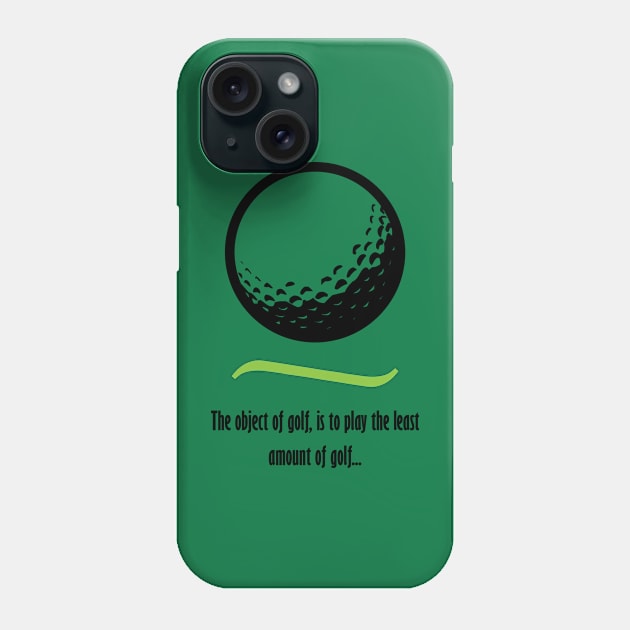 Object of Golf - Dark text Phone Case by lyricalshirts