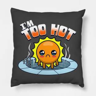 Funny Sad Kawaii Sun Swimming Environmental Pillow