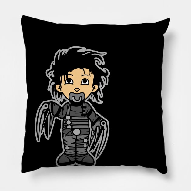 Scissorhands baby Pillow by Yolanda84