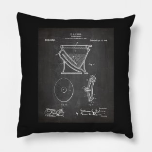 Toilet Patent - Bathroom Art - Black Chalkboard Pillow