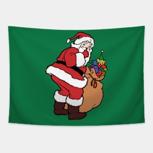 Santa with his bag Tapestry